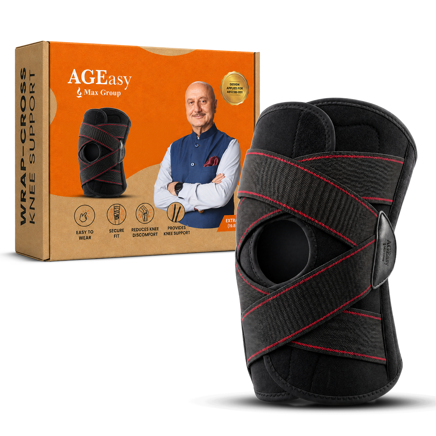 Wrap-Cross Knee Support