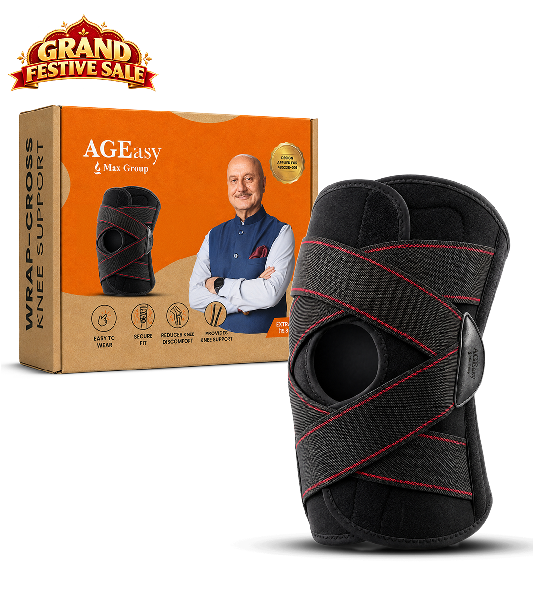 Wrap-Cross Knee Support