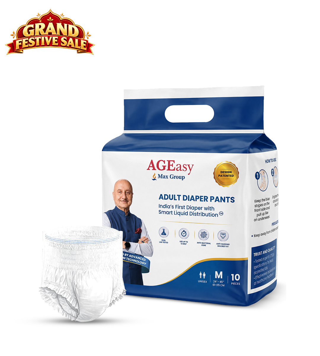 AGEasy Adult Diaper Pants (with Smart Liquid Distribution™)
