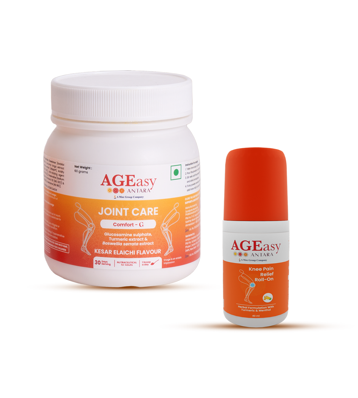 AGEasy Joint Care Comfort G - 30 Days (Pack of 2) with Roll-on