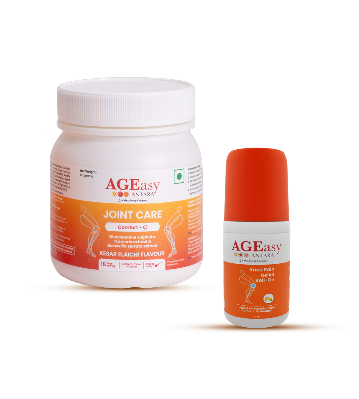 AGEasy Joint Care Comfort G -15 Days (Pack of 2) with Roll-On