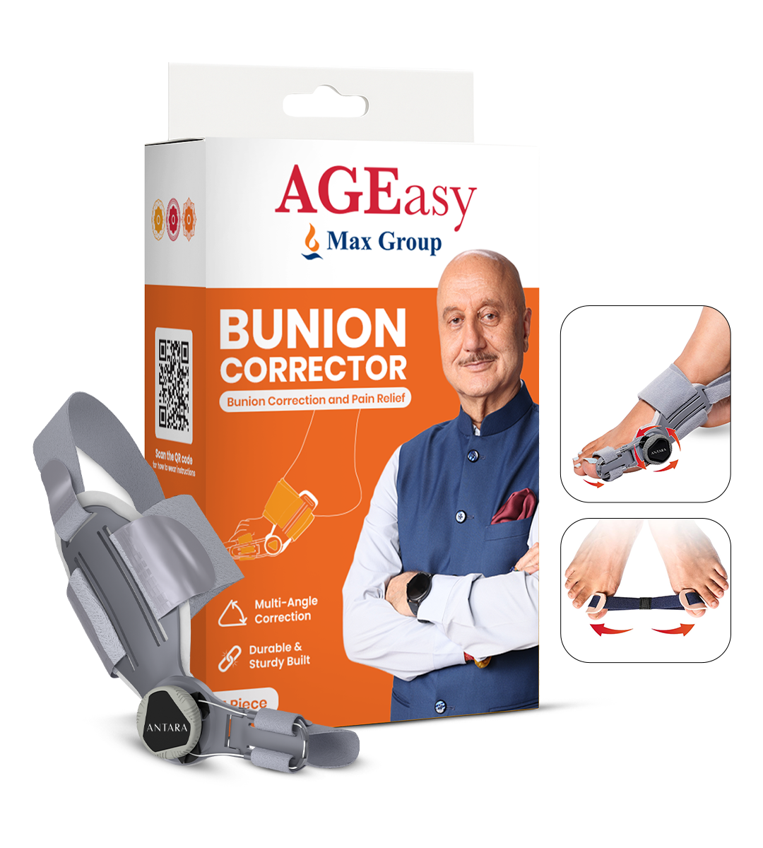 AGEasy Bunion Corrector – Realign Your Toe (Free Toe Exerciser)