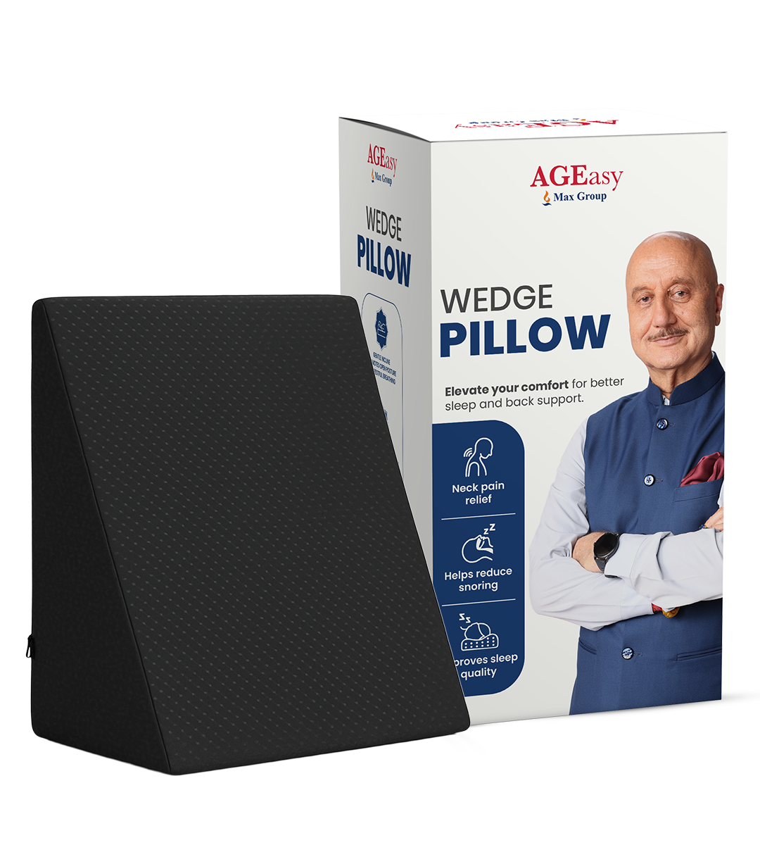AGEasy Wedge Pillow (Charcoal Grey)