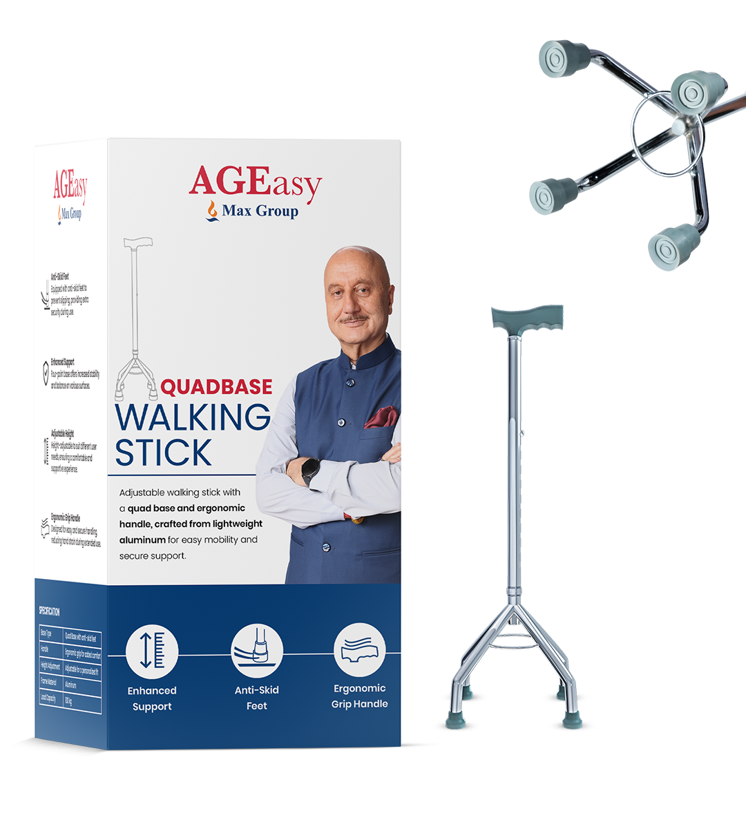 Quadbase Flex Walking Stick